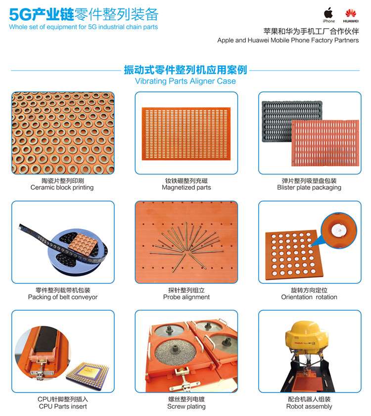 手機(jī)零件排列